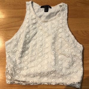 Forever 21 Floral Lace Crop Top